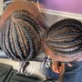 ManBun Cornrows (tapered back/side)