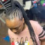 Braids into a ponytail(medium