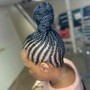 Braids into a ponytail(medium