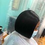 Short hair shampoo & style