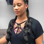 Goddess/Feed-in Braids (2 braids w/ or without bun)