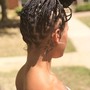 Sleek ponytail w/Braid