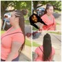 Small feedin ponytail updo