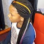 Medium Tribal braids- straight to the back