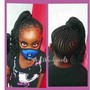 Large Feed-In Ponytail Style