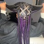 Knot less box braids( medium )