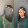 Layered Quick Weave Bob With Leave Out