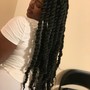 Loose Hair Crochet Braids with Shampoo