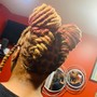 LOC BUN WITH ADDITIONAL HAIR