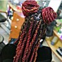 Mid-Back Loc Retwist (More Than 100 Locs) W/ Rope Twists