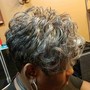 Bleach and Tone/ short natural