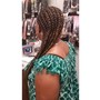 Small knotless braids waist length