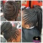 Box braids in front Crochet Braids in back