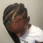 Small side braids( knotless)