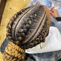 Bantu Knots/Halo Braid