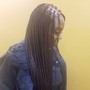 braids with human hair on the ends