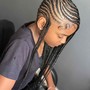 2 Indian/Feed In Braids