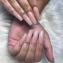 Acrylic Nails color fill medium length