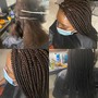 Medium box braids midback length