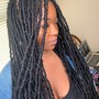 Men/women Box Braids style wash included