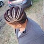 Straight backs cornrow hair included