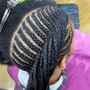 Natural hair cornrow (no hair added)