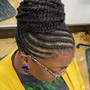 Natural hair cornrow (no hair added)