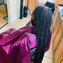 Feedin with small Individual Braids/ twist