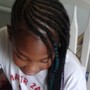 Medium Individual Box braids w/Heart design.