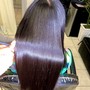 Shampoo blow dry straight