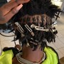 Loc Re-twist-no style (mohawk/top with shaved sides)l