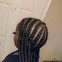 Tribal cornrows w/ Individual Braids