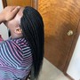 Cornrows into a ponytail medium mid back