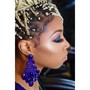 Medium scalp braids up or to the back