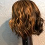 Balayage shampoo and style