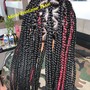 Feed in braids w/ Half Weave (medium size braids)