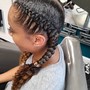 Feed inCornrows (larger braids)