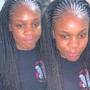 Box Braids Med Shaved Sides