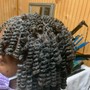 Crimps and protein treatment for natural hair