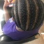 Large bohemian knotless braids(mid back length)