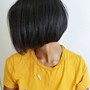 Virgin Relaxer+Style (Neck Length Hair)