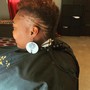 Kids Loc fade (half head)