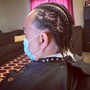 Braid fade w/ 2 braids