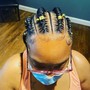 M feed in ponytail cornrows