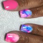 2 ombré acrylic nails