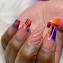 2 ombré acrylic nails