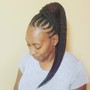 Ponytail with silk press