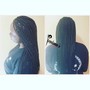 Boxbraid/cornrow combo, small, Hip length