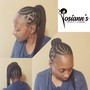 Ponytail with silk press