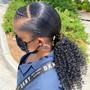 Updo/Sleek ponytail